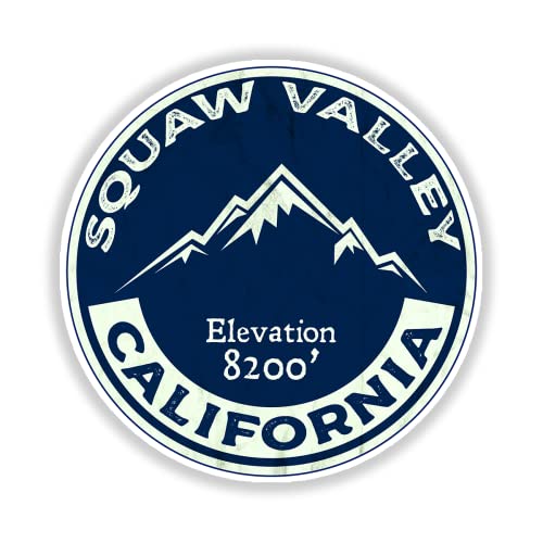 Squaw Valley California Decal Sticker Skiing Ski 3" Boating Souvenir Indoor Outdoor Laptop Car Truck Luggage