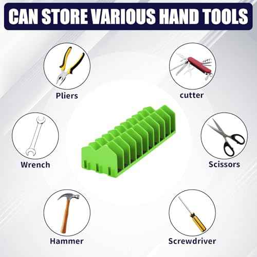 Plier Rack, 4 Pack Tool Drawer Organizer with Non-Slip Rubber Base, 10 Slot Pliers Tool Organizers for Toolboxes