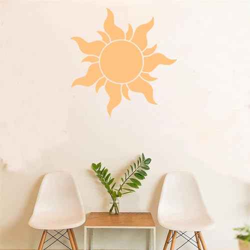 5Pieces Sun Stencils for Painting on Wood Wall Reusable Boho Sun Stencils for Crafts Canvas Furniture Wall Drawing Card Making Pattern Decor