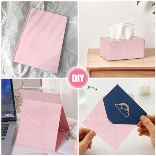 Amiya Pink Glitter Vinyl Contact Paper 17.3"¡¿120" Self Adhesive Sparkly Stick and Peel Wallpaper Decorative Glittery Bling Wallpaper for Bedroom Living Room Walls
