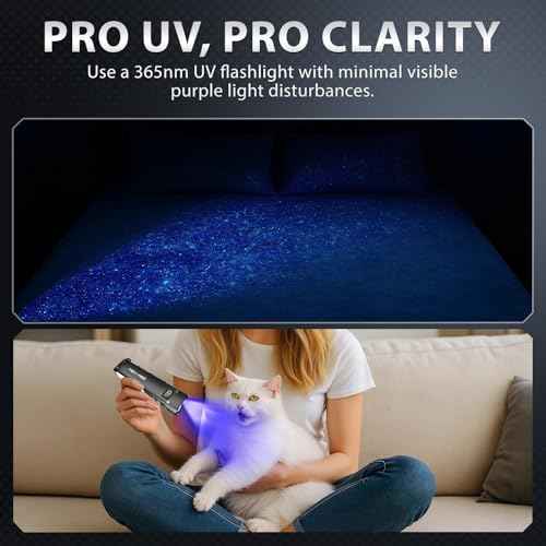 Feki Yigo G02 EDC Rechargeable Flat Flashlight 1800 Lumens White LED/UV/RGB Signaling Flashlights, Waterproof Magnetic Clip on Flashlight for Outdoor Home Emergencies, Camping Essentials(Orange)