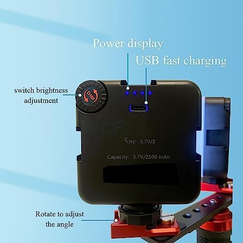 TsoLay Mini Rechargeable Dental Photography Aid, 5600K Oral Cell Phone Fill Light with 64 LED Beads, 360 Degree Rotation and Brightness Stepless Adjustment, for Oral Photo Assistance