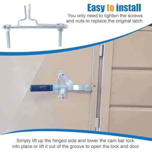 Cargo Trailer Door Latch Trailer Latches Ramp Locking Hasp Enclosed Trailer Door Latch Cam Lock Latch Keeper (? Trailer Door Hasp 2 Pack Comes with Screws 4 - Nuts 4 £©