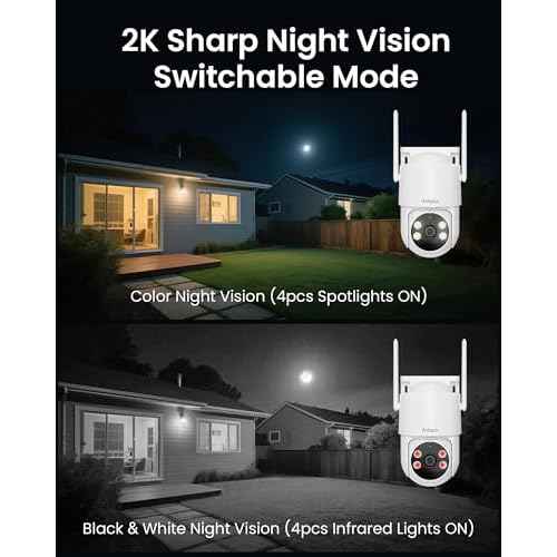 Anlapus C281 3MP 2K Security WiFi Camera Outdoor, 360¡Æ Pan/Tilt Wired Security Camera, AI Detection, Auto Track, Color Night Vision, 2-Way Audio, 2.4/5GHz, Light Siren Alarm, Cloud/Memory Card Storage