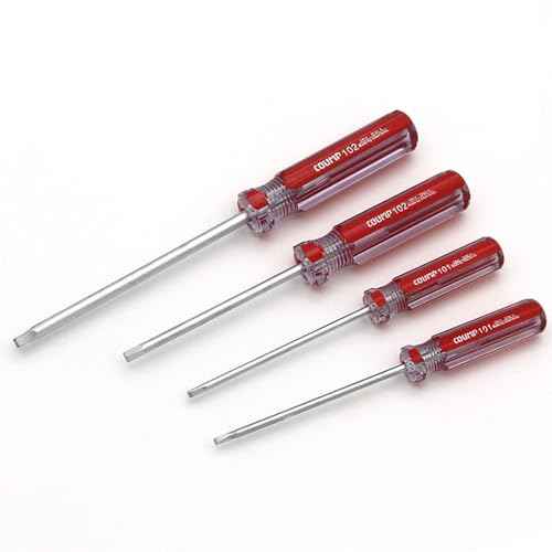 Square Head Screwdriver Set 4 Sizes, 4 Pieces Square Screwdriver Tool Kits Magnetic Tips SQ0 (2.0 mm) SQ1 (2.5 mm) SQ2 (3.0 mm) SQ3 (3.5 mm)