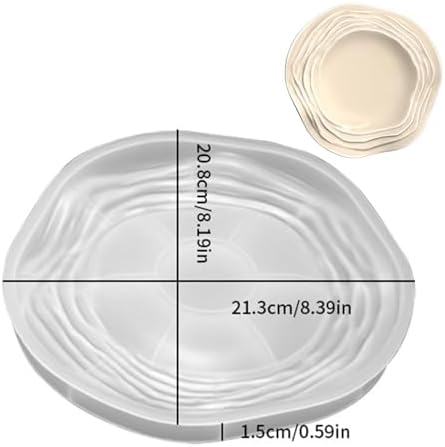 Wehous Irregular Tray Silicone Molds, Wave Flower Tray Resin Concrete Mold, 3D Unique Ocean Wave Shape Storage Container Mold for Epoxy Casting Cement Jewelry Candle Holder Soap Dish Plates DIY Craft