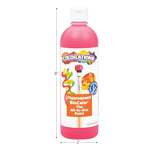 Colorations BioColor FBIOGR Fluorescent Green Paint - 16 oz.