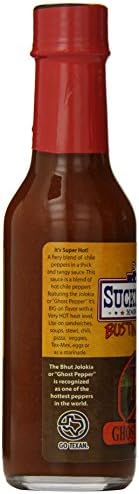 Suckle Busters Texas Heat Premium Pepper Sauce, Jolokia Ghost, 5 Ounce