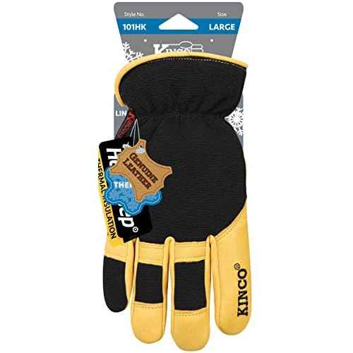 Kinco Lined Premium Hybrid Leather Work Gloves, Heatkeep¢â (Style No. 101HK)