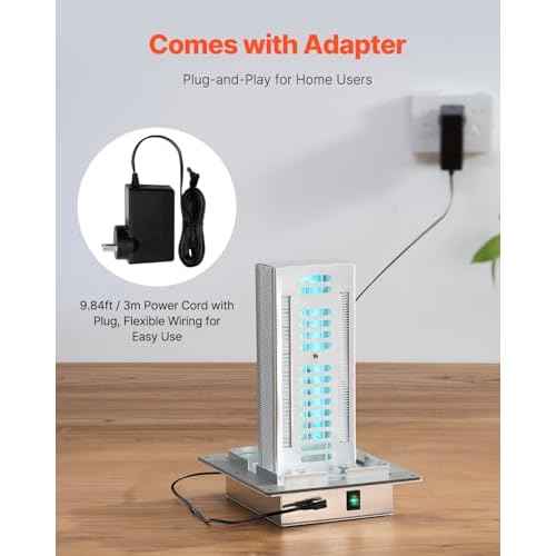 VEVOR HVAC Air Purifier Whole House, 18W 9inch, Light in Duct for Ac (Air Conditioning) Duct, Air Scrubber with 2 Bulb, PCO Technology HVAC Lights with Power Cord for Ac Systems