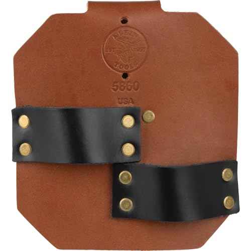 Klein Tools 5860 Spud Wrench Holder, Heavy-Duty Leather Tool Holder with Tucked Tunnel Loop Design