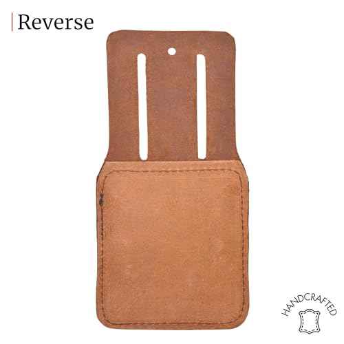 FESA Leather Hammer Holder for Belt - Top Grain Leather Hammer Holster with Steel Hammer Loop & Reinforced Heavy Duty Rivets - Fits Belts up to 3" - Handcrafted