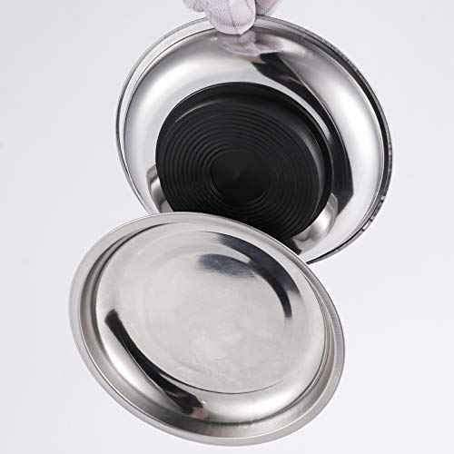 8 PCS Magnetic Bowls 6 Inches, Magnetic Trays Set Round, Stainless Steel Magnetic Parts Tray Set for Bolts, Pins, Screws, Nuts, Small Parts Tools Organization for Workshop, Garage, Craft Room