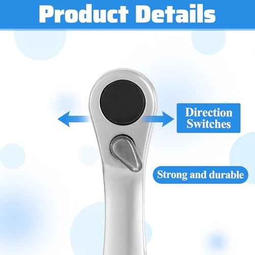 1/4 Inch Drive Micro Ratcheting Bit Driver, Mini Ratchet 72-Tooth Ratchet Screwdriver, 1/4 Hex Ratchet 90 Degree Right Angle Close Quarters Pocket Angled Screwdriver for Tight Spaces