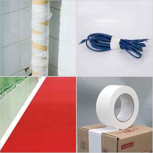 3Pack White Duct Tape Heavy Duty Waterproof Strong Adhesive Duct Tape Bulk for Indoor Outdoor Repairs Tear by Hand 60 Yards x 2 Inch Total