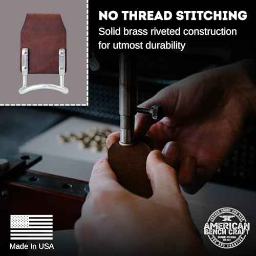 Hammer Holder for Belt - Hammer Holster Loop Bracket - Fits Belts Up to 3" Wide - Made in USA - American Bench Craft