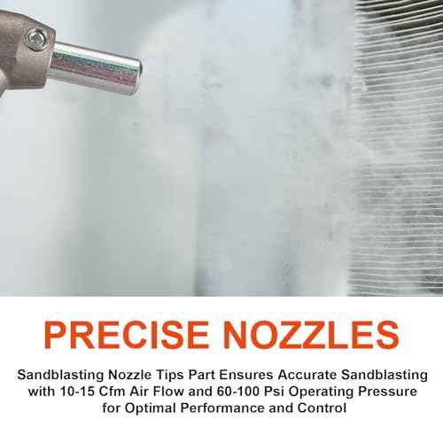 Medium Steel Nozzle Combo Pack Compatible with Siphon Sandblasting Guns, Siphon Sand Blast Gun Nozzle Tip Parts Enhance Sandblasting Power & Boost Efficiency, Providing a Superior Performance Upgrade