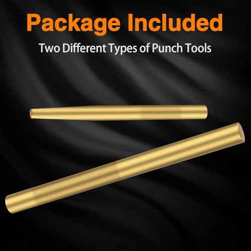 Brass Drift Pin Punch Set Hand Tool Punches 3/8in to 5/8in 3/4in Mechanic¡¯s Non-Marring Chisel Punches for Vehicles and Home use