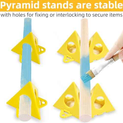 Painters Pyramid Stands 30 Pcs Paint Triangle Stands,Mini Painting Pyramid Stand,Paint Pyramids,Perfect for Painting Canvas Cabinet and Door Risers Support