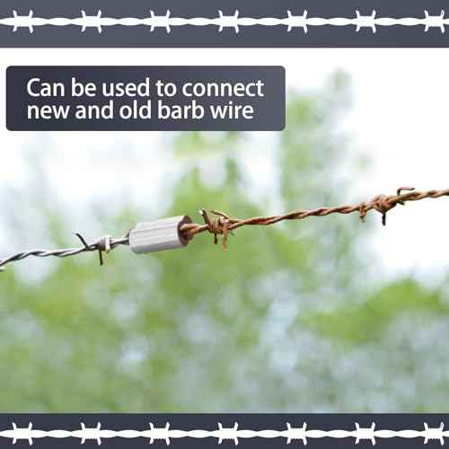 100 Pack Barbed Wire Crimp Sleeves Gritted Crimping Sleeve 2-3 Silver Provides Superior Wire Gripping Quick Splice in Line Strainer Loops for 12 1/2 Gauge