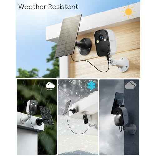 2K Security Cameras Wireless Outdoor, 2.4G/5G WiFi, Solar Camera Outdoor Wireless, Color Night Vision, Solar Powered, Motion Detection Spotlight Siren/2 Way Talk/IP66/Cloud/SD/Alexa