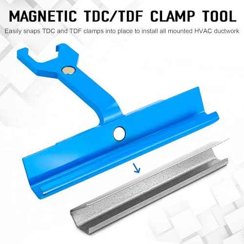 Magnetic PPC & PPF Clip, Cleat Tool for Ductwork, 6" Jaw and 4" Magnetic Clip Cleat Tool for HVAC, Easy to Operate, Crimpers