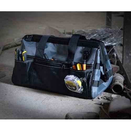 Heavy Duty Tool Bag 15.5-Inch, 16-Pocket Portable Empty Tool Box Organizer Storage, Toolbox Organization, 1680Dwaterproof Oxford cloth .Soft Handle Carrying Toolbag with Large Zipper.