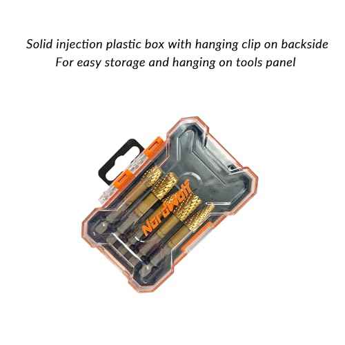 NordWolf 5-Piece Rotary Burr Carving Rasp Files Set, with 1/4" Hex Shank for Metal, Soft Metal, Wood & Plastic Deburring, Shaping, Grooving, Polishing and Grinding
