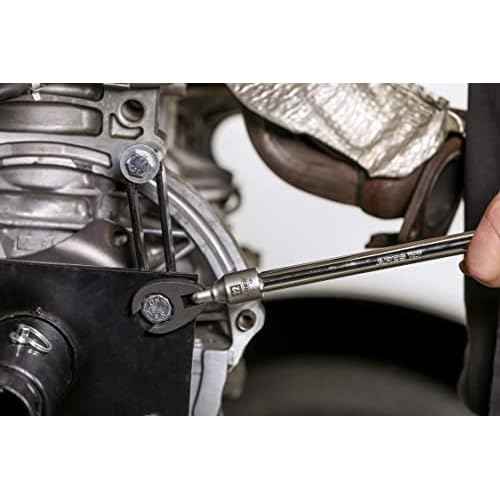 ARES 33014 ? 1/2-Inch Drive Flexible Crowfoot Wrench - 22mm (7/8-inch) 12pt Crowfoot Wrench ? 180 Degree Flex Head Offers 90-Degree Access for Hard-to-Reach Bolts ? Services Oxygen Sensors