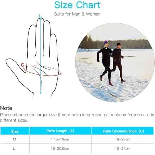 Unigear Lightweight Running Gloves, Touch Screen Anti-Slip Warm Gloves Liners for Cycling Biking Sporting Driving for Men Women