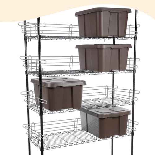 4 Pcs Chrome Wire Shelf Ledge 48" L x 4" H Wire Shelving Side Ledge Metal Shelves Accessories Pantry and Garage Storage (Silver)