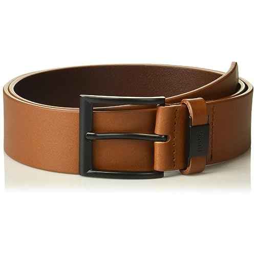 BOSS Men's Tonal Buckle Smooth Leather Belt