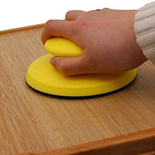 VIBRATITE 5 Inch Hook and Loop Round & Mouse Hand Sanding Block, Ideal for Woodworking, Furniture Restoration, Home and Automotive Body,Sanding Pad Hook Backing Plate for Sanders or Polishers,2PCS