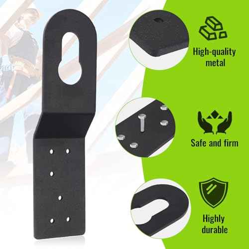 Permanent Roof Anchors, Aluminum Alloy roof anchors for fall protection Roofing Anchor Hitch Clip Connects To Wood Surfaces 4-Pack
