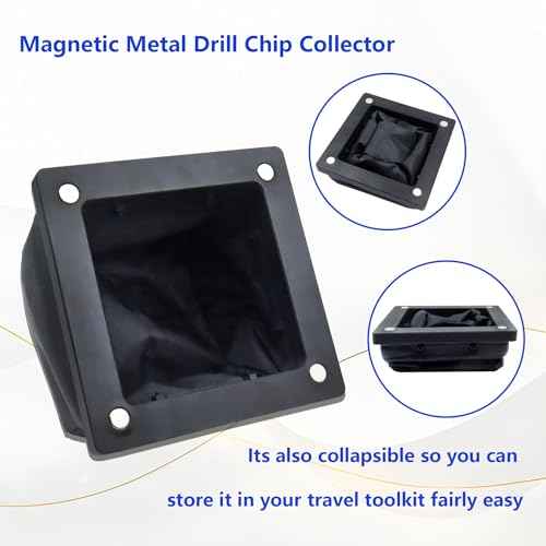 Dirt Bag Electrical drilling catcher bag£¬Magnetic Drill Shavings Catcher Black Lining Is Washable Without Metal Shavings Residue