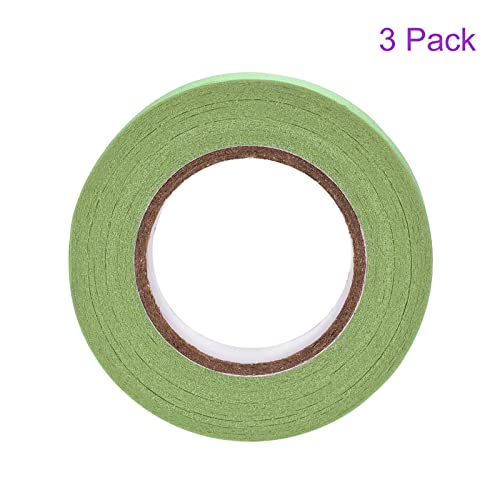 DMiotech 3Pcs 1 inch x 21 Yards Masking Tape Painters Tape Rolls for Crafts, Labeling, DIY Decorative Light Green