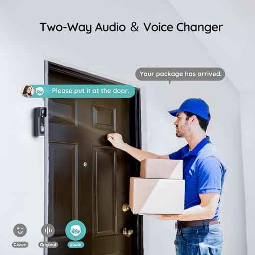 BOIFUN Doorbell Camera Wireless ? No Subscription Required, 2K HD, 166¡Æ Wide View, 2.4?GHz Wi?Fi Only, HDR Night Vision, Motion Alerts, Two?Way Audio & Battery Video Doorbell with Chime