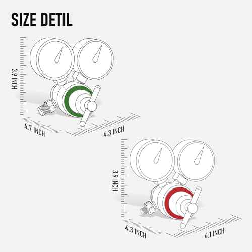 RX WELD Light Duty Oxygen Acetylene Regulator Set, CGA-540 Oxygen/CGA-200 Acetylene (For Small MC Tanks), Outlet 3/8"-24 A-Size
