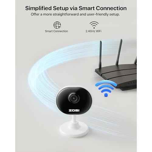 ZOSI Indoor Security Camera, 2Pack 1080P Home WiFi Camera with Phone App, Smart Motion Detection,2 Way Audio, Night Vision,C688 Baby/Pet Monitor,Memory Card/Cloud Storage,Works with Alexa,Plug-in