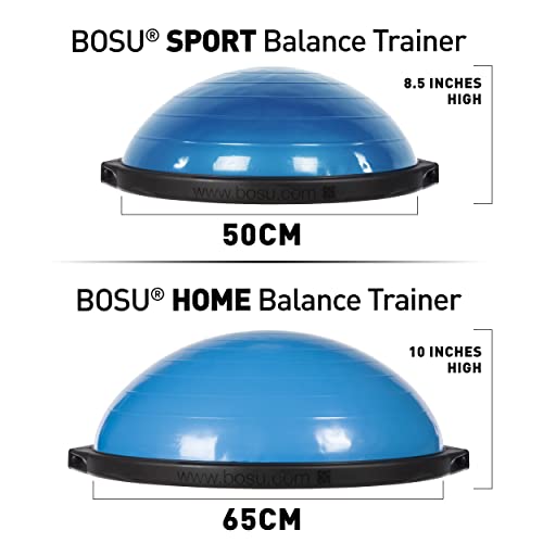 BOSU Sport Balance Trainer, Travel Size Allows for Easy Transportation and Storage, 50cm,