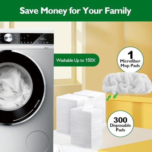 1pcs Microfiber Cleaning Mop Replacement Pad -Flat Floor Mop Cloth, Washable & Durable, Suitable for Wet and Dry Use, Easy to Clean (White)