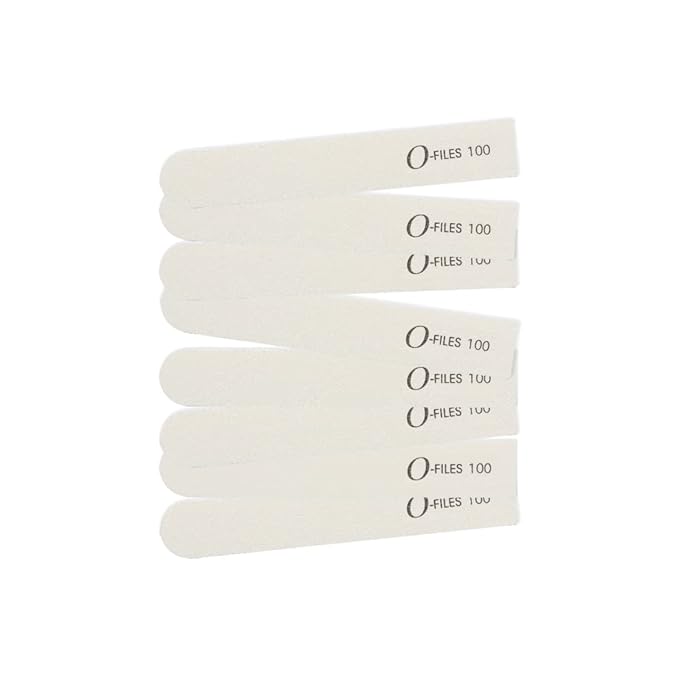 ForPro Professional Collection O-Files Replaceable File System, White, 100 Grit, Manicure Nail File Refills, 3.9” L x .6“ W, 50-Count