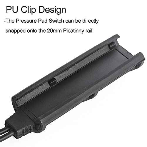 NOBUHIRO Dual Remote Pressure Switch, Tactical Light Switch with SF / 2.5mm Plug, Compatible with M300 M600 DBAL-A2 PEQ15 Series Tactical Weapon Scout Lights, Suitable for 20mm Picatinny Rail