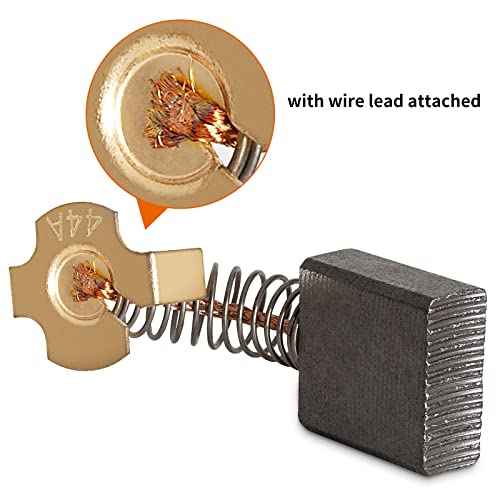 Replacement Carbon Brush 614367-00 5140024-30 for De walt Tile - 2 Pack Carbon Motor Brushes with Leads for DW713 DW715 DWS779 Miter Saw, R4092, Ryob i Table Saw, Replace 0502025007
