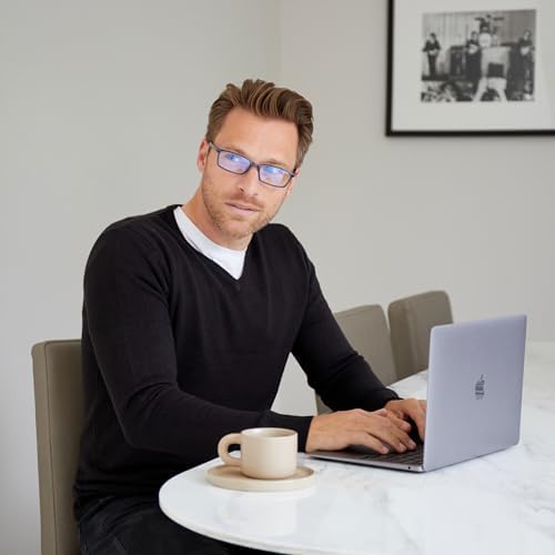 OPULIZE SEE Reading Glasses with Blue Light Blocking for Women and Men, Narrow Frame, Spring Hinges, Computer Gaming Glasses, Black,Brown +3 (Pack of 2)
