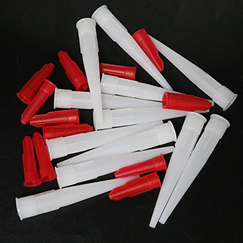 12Sets Caulk Extension Nozzle Caulk Saving Cap Sealer Saver Caulking Nozzle Tip Caulk Gun Replacement Applicator Extension Tool Supplies