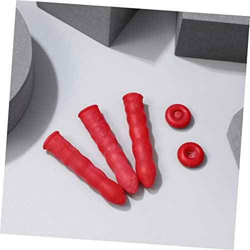 IMIKEYA 20pcs Nozzle Protective Cover Caulk Saving Caps Caulk Tip Covers Sealer Saver ing ing Sleeves Sealing Emulsion Red Glass Protective