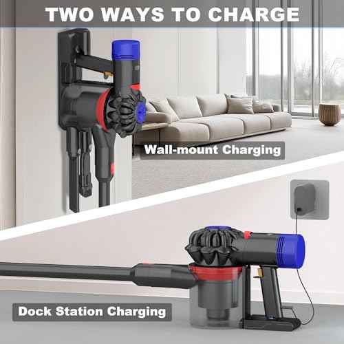 7000mAh V8 Battery Replacement Compatible with Dyson V8 Animal/V8 Absolute/V8 Fluffy/V8 Motorhead/SV10 Carbon Fiber Vacuum Cleaner Battery with 2 Filters and 3 Screws Included