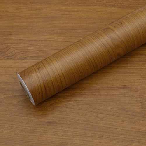 seonta Wood Contact Paper Wood Peel and Stick Wallpaper 16"x78.7" Waterproof Self Adhesive Wall Paper Table Cover Wood Vinyl Wrap for Countertop Desk Table Cabinets Brown Red C