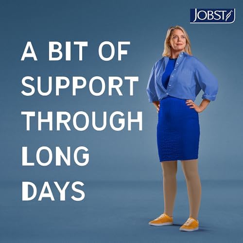 JOBST Relief 30-40 mmHg Compression Stockings, Knee High, Open Toe, X-Large Full Calf, Beige